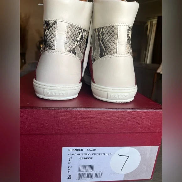 Bally Snakeskin Sneakers - Picture 10 of 11